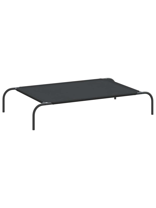 Korotettu koiransänky musta 110x65x20 cm oxford kangas ja teräs