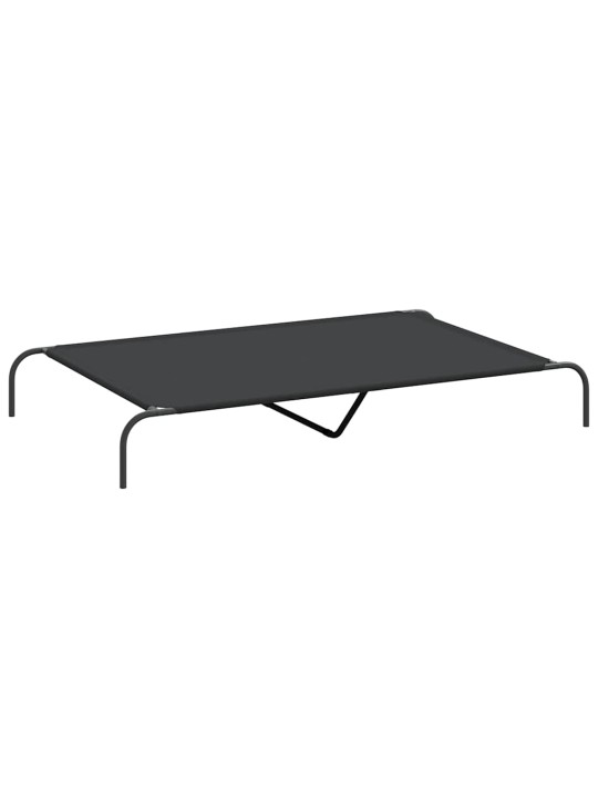 Korotettu koiransänky musta 150x90x20 cm oxford kangas ja teräs