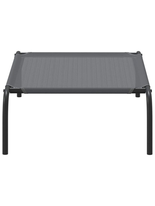 Korotettu koiransänky harmaa 90x50x20 cm tekstiili ja teräs
