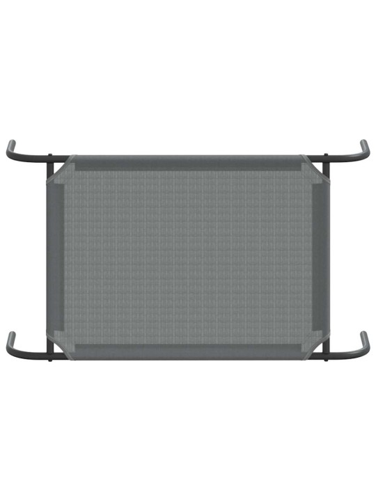 Korotettu koiransänky harmaa 90x50x20 cm tekstiili ja teräs