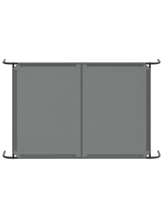 Korotettu koiransänky harmaa 150x90x20 cm tekstiili ja teräs