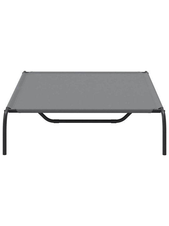 Korotettu koiransänky harmaa 130x80x20 cm oxford kangas teräs