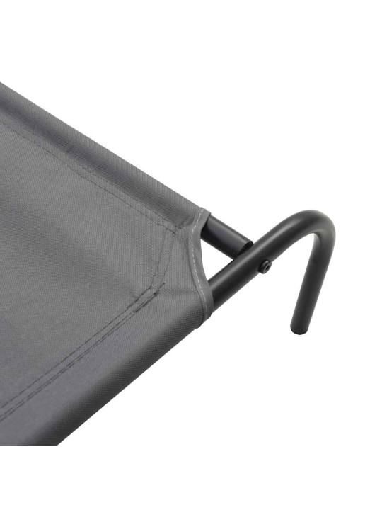 Korotettu koiransänky harmaa 130x80x20 cm oxford kangas teräs