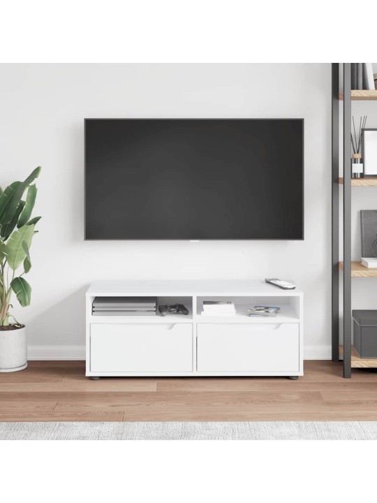 Tv kaappi visnes valkoinen 100x40x38 cm engineered wood