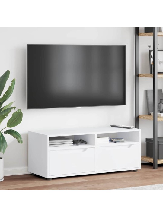 Tv kaappi visnes valkoinen 100x40x38 cm engineered wood