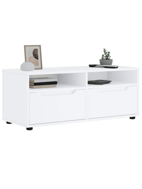Tv kaappi visnes valkoinen 100x40x38 cm engineered wood