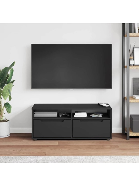 Tv-kaappi visnes musta 100x40x38 cm tekninen puu