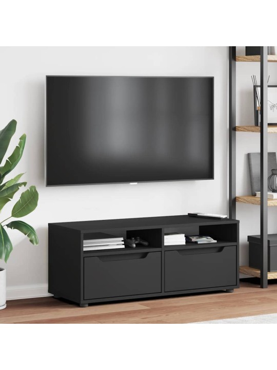 Tv-kaappi visnes musta 100x40x38 cm tekninen puu