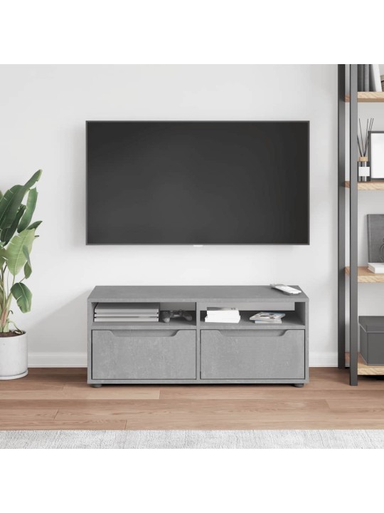 Tv-kaappi visnes betoni harmaa 100x40x38 cm tekninen puu
