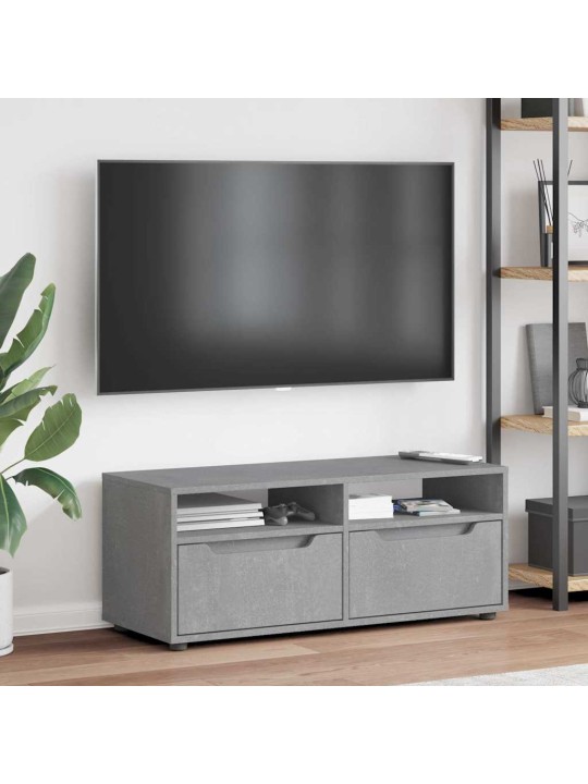 Tv-kaappi visnes betoni harmaa 100x40x38 cm tekninen puu