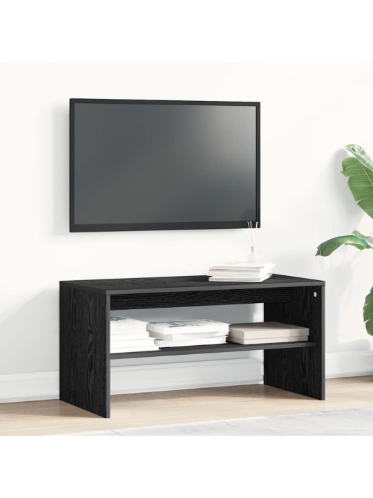 Tv-kaappi musta tammi 80x40x40 cm engineered wood
