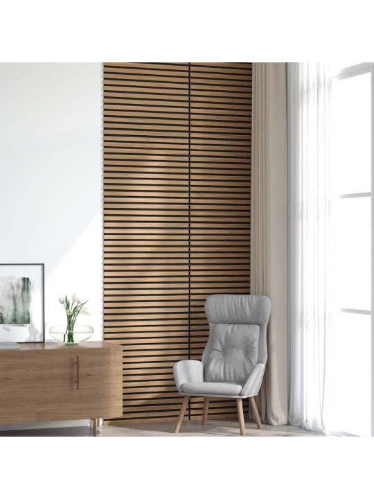 Akustiset seinäpaneelit 8 kpl säle 60,5x60 cm tammiviilu