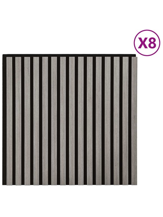 Akustiset seinäpaneelit 8 kpl säle 60,5x60 cm tammiviilu