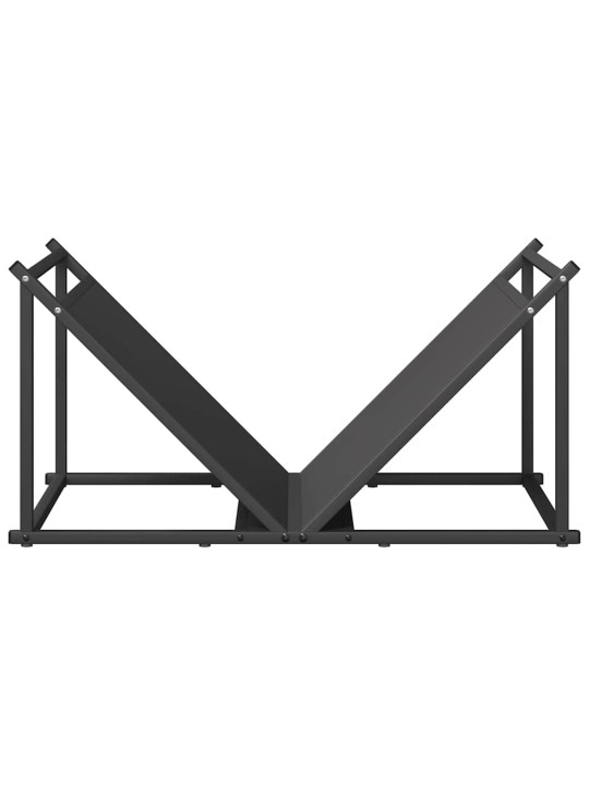 Polttopuuteline musta 70x43x34,5 cm kylmävalssattu teräs