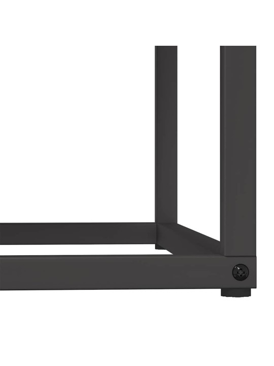 Polttopuuteline musta 69,5x35x81 cm kylmävalssattu teräs