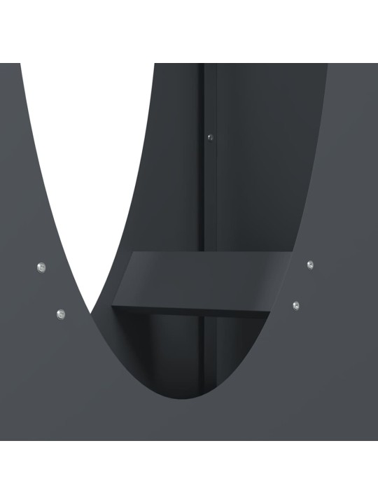 Polttopuuteline antrasiitti 50x23x100 cm kylmävalssattu teräs