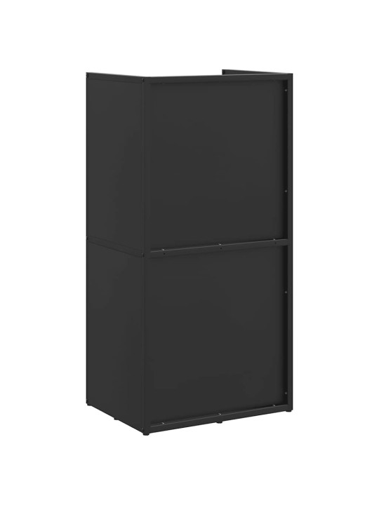 Polttopuuteline musta 40x30x80 cm kylmävalssattu teräs