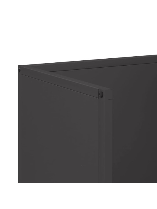 Polttopuuteline musta 40x30x80 cm kylmävalssattu teräs