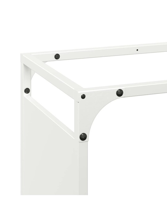 Polttopuuteline valkoinen 44x28x65 cm kylmävalssattu teräs