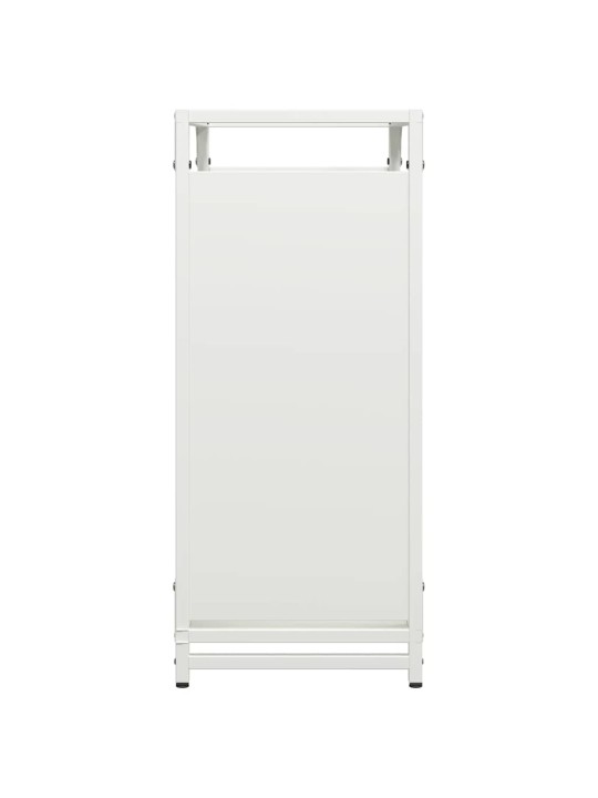 Polttopuuteline valkoinen 60x28x65 cm kylmävalssattu teräs
