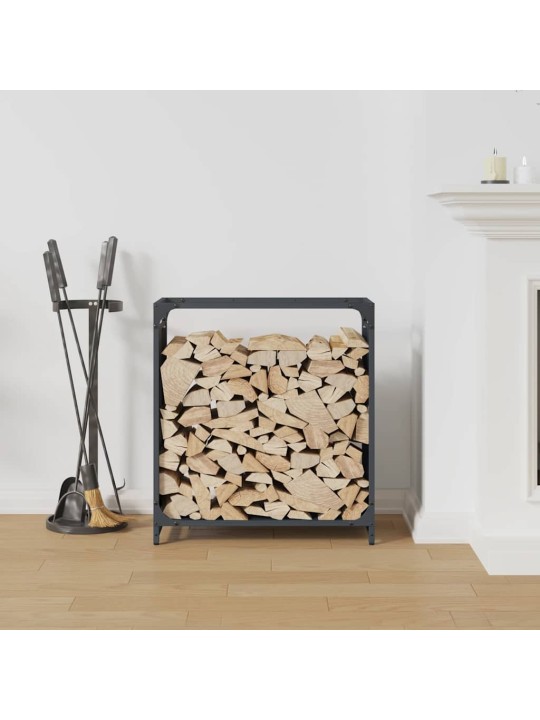 Polttopuuteline antrasiitti 60x28x65 cm kylmävalssattu teräs