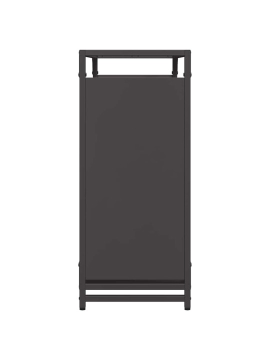 Polttopuuteline musta 90x28x65 cm kylmävalssattu teräs