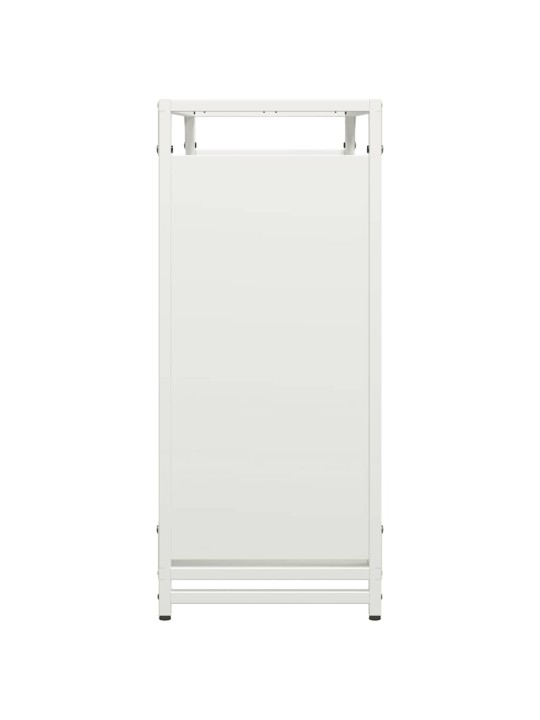 Polttopuuteline valkoinen 90x28x65 cm kylmävalssattu teräs