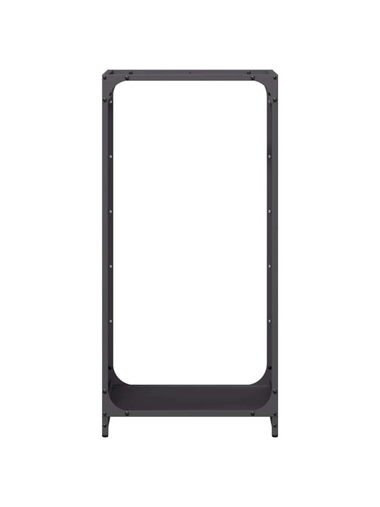 Polttopuuteline musta 44x28x90 cm kylmävalssattu teräs