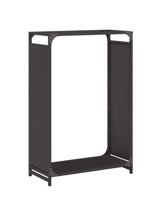 Polttopuuteline musta 60x28x90 cm kylmävalssattua terästä