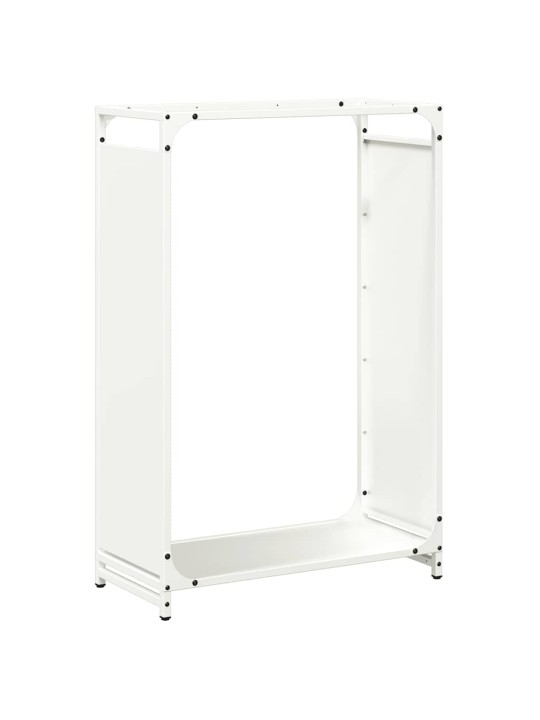 Polttopuuteline valkoinen 60x28x90 cm kylmävalssattua terästä