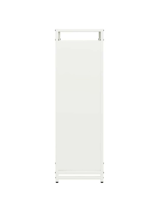 Polttopuuteline valkoinen 60x28x90 cm kylmävalssattua terästä