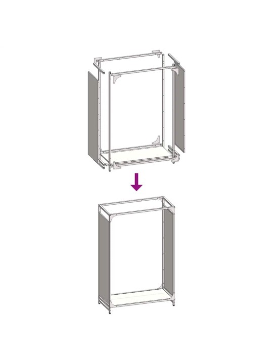 Polttopuut antrasiitti 60x28x90 cm kylmävalssattu teräs