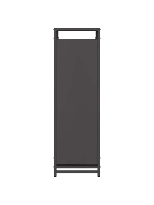 Polttopuuteline musta 90x28x90 cm kylmävalssattua terästä