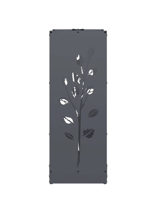 Polttopuuteline antrasiitti 40x30x80 cm kylmävalssattu teräs