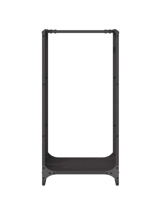 Polttopuuteline musta 40x30x80 cm kylmävalssattu teräs