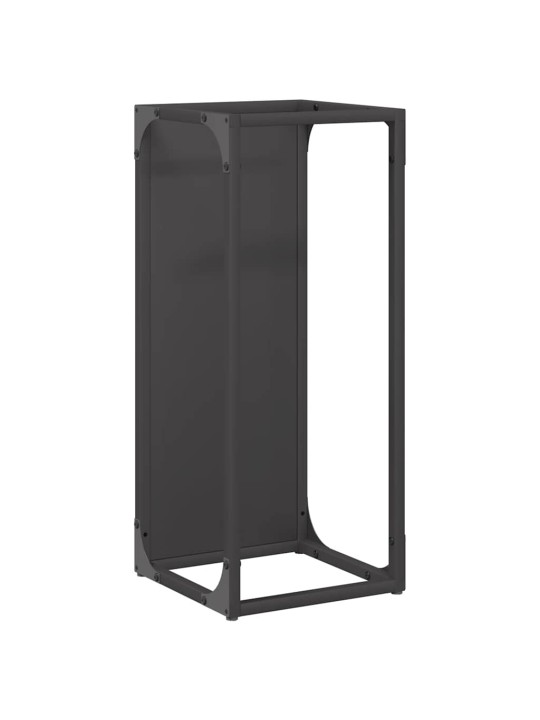 Polttopuuteline musta 25x25x60 cm kylmävalssattua terästä