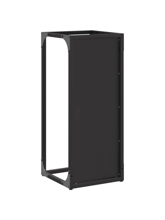 Polttopuuteline musta 25x25x60 cm kylmävalssattua terästä