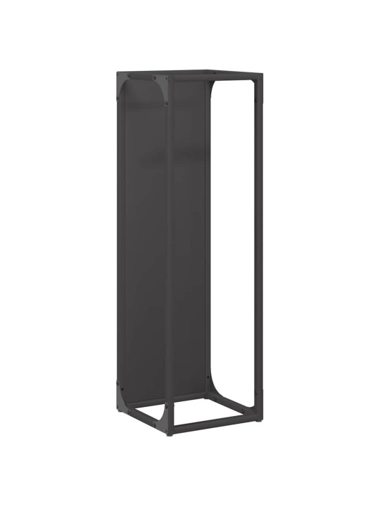 Polttopuuteline musta 25x25x80 cm kylmävalssattua terästä