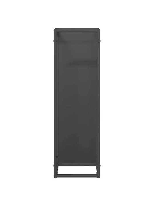 Polttopuuteline musta 25x25x80 cm kylmävalssattua terästä