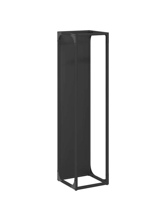 Polttopuuteline musta 25x25x100 cm kylmävalssattua terästä