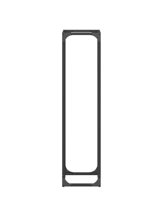 Polttopuuteline musta 25x25x100 cm kylmävalssattua terästä