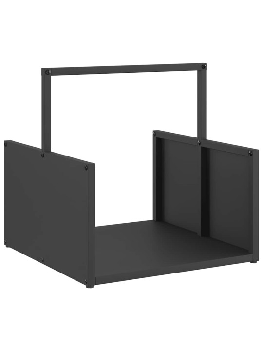 Polttopuuteline musta 40x40x40 cm kylmävalssattu teräs