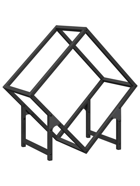Polttopuuteline musta 50x25x50 cm kylmävalssattua terästä