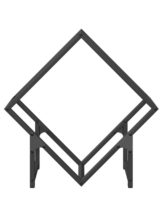 Polttopuuteline musta 50x25x50 cm kylmävalssattua terästä