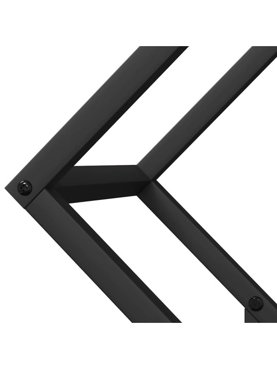 Polttopuuteline musta 50x25x50 cm kylmävalssattua terästä