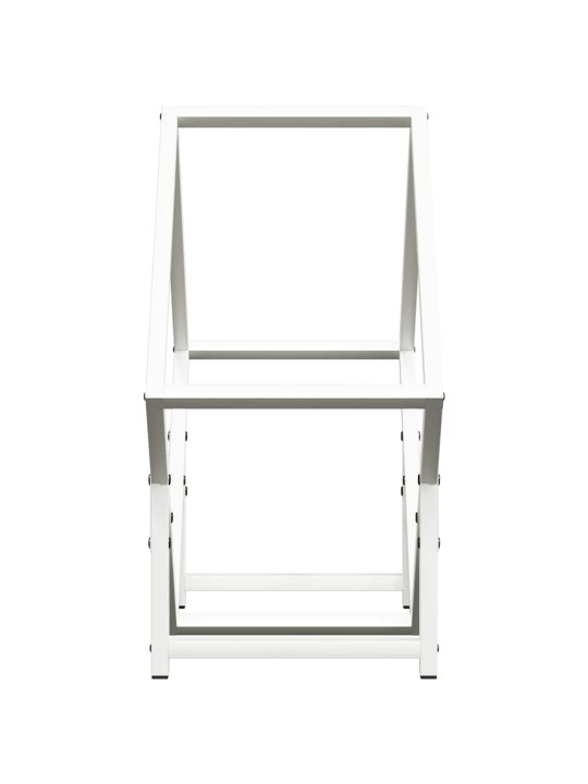 Polttopuuteline valkoinen 50x25x50 cm kylmävalssattua terästä