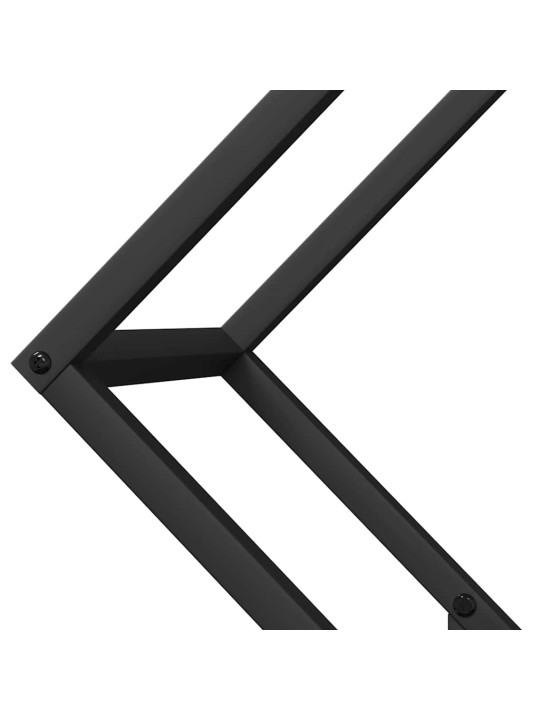 Polttopuuteline musta 60x25x60 cm kylmävalssattua terästä