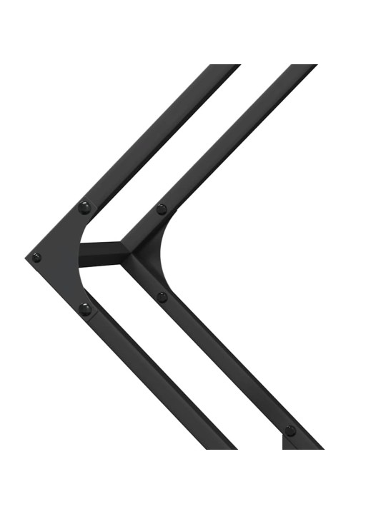 Polttopuuteline musta 80x25x80 cm kylmävalssattua terästä