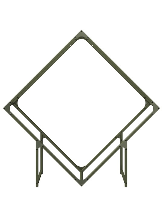 Polttopuut oliivinvihreä 100x25x100 cm kylmävalssattu teräs