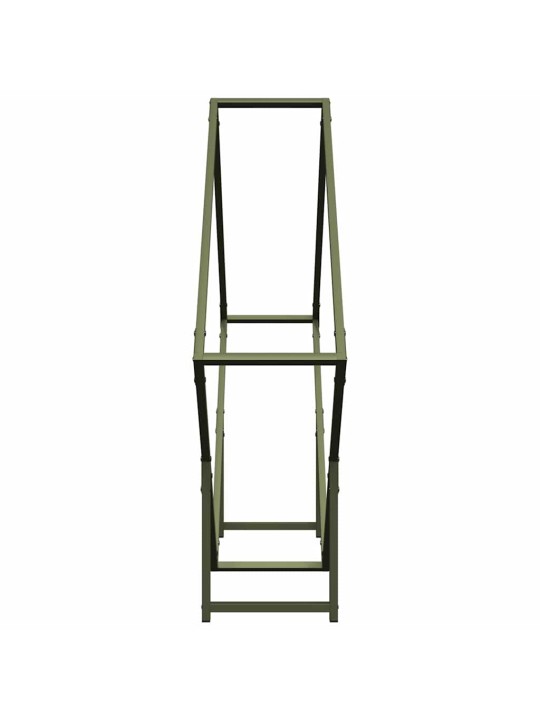 Polttopuut oliivinvihreä 100x25x100 cm kylmävalssattu teräs